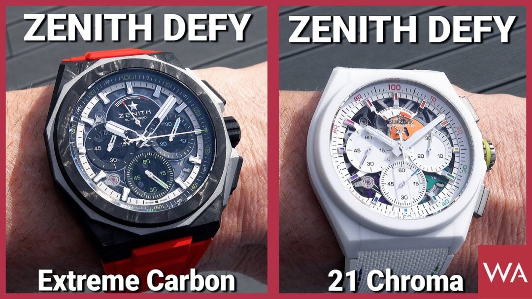ZENITH DEFY Extreme Carbon. ZENITH DEFY 21 Chroma. Bold & Mastering the 1/100 of a Second.