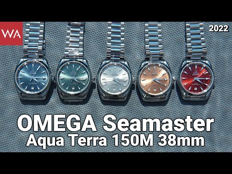 OMEGA Seamaster Aqua Terra 150m 38mm. Atlantic Blue, Bay Green, Sandstone, Saffron & Terracotta.