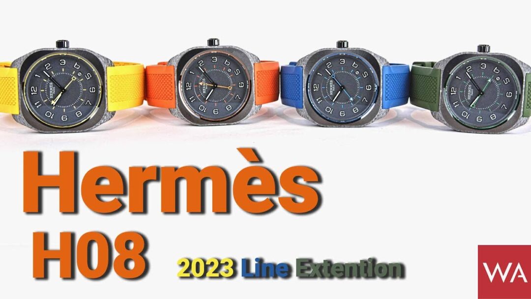 HERMÈS H08. A colourful line extension in yellow, green, blue, or orange + the H08 Chronograph...